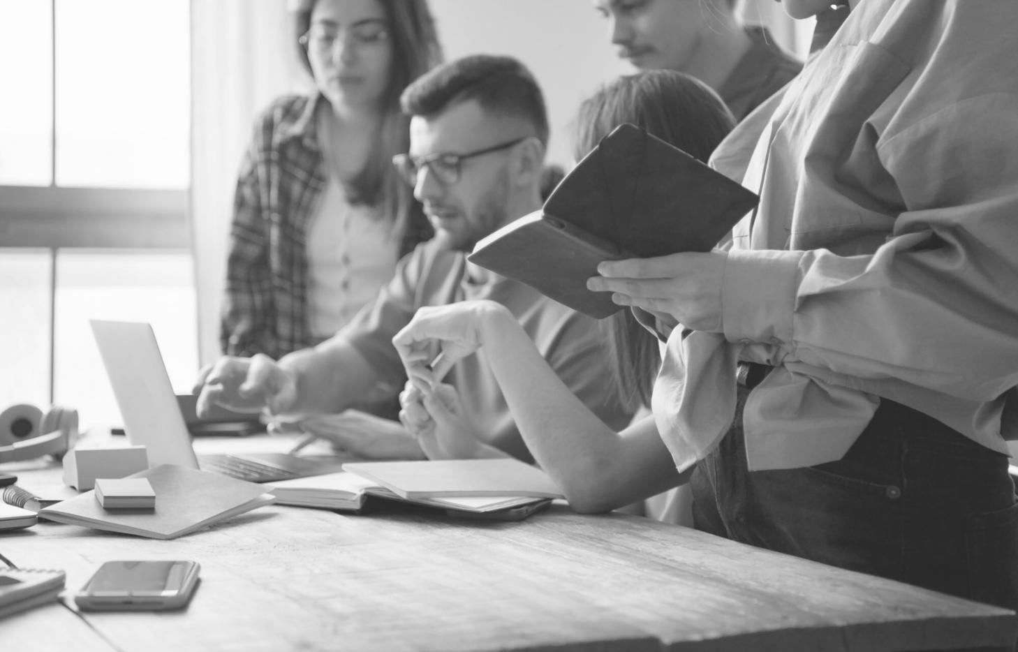 Financial analysis workspace showing comparative company data and market trends